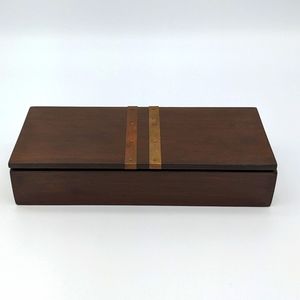 Rare Vintage Spiegel Elements Wood Pencil Box